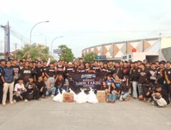 Lautan Kaos Hitam Padati Perempatan Sirandu, All Komunitas Pemalang Bagikan 1.000 Takjil